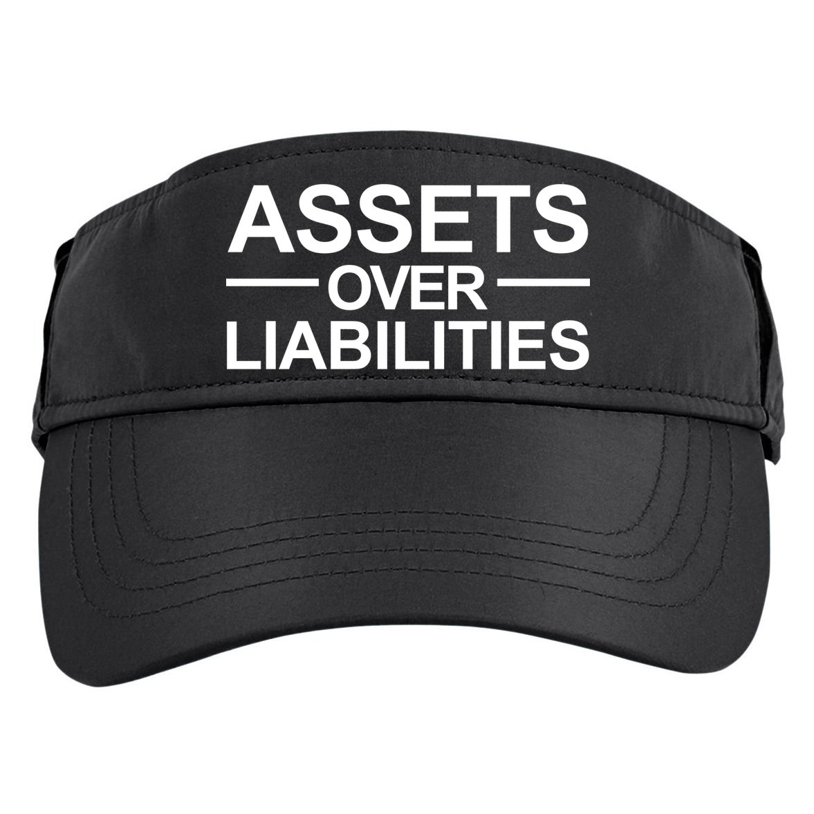 Assets Over Liabilities Accountant Inspirational Success Gift Adult Drive Performance Visor