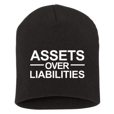 Assets Over Liabilities Accountant Inspirational Success Gift Short Acrylic Beanie