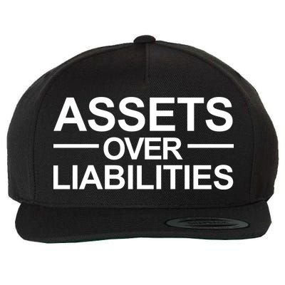 Assets Over Liabilities Accountant Inspirational Success Gift Wool Snapback Cap