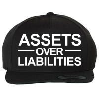 Assets Over Liabilities Accountant Inspirational Success Gift Wool Snapback Cap