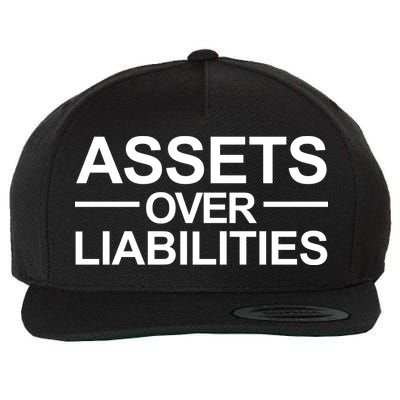 Assets Over Liabilities Accountant Inspirational Success Gift Wool Snapback Cap