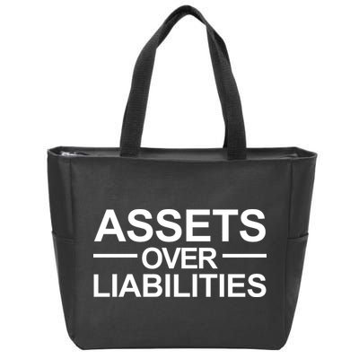 Assets Over Liabilities Accountant Inspirational Success Gift Zip Tote Bag
