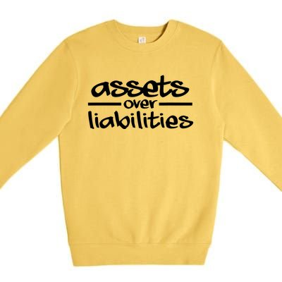 Assets Over Liabilities Accountant Premium Crewneck Sweatshirt