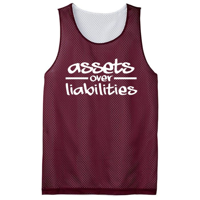 Assets Over Liabilities Accountant Mesh Reversible Basketball Jersey Tank