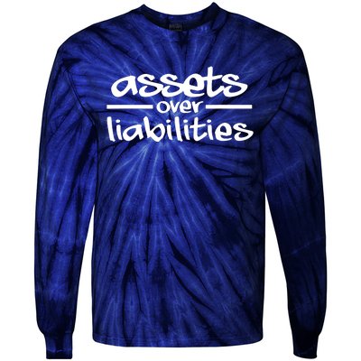 Assets Over Liabilities Accountant Tie-Dye Long Sleeve Shirt