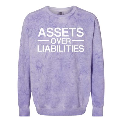 Assets Over Liabilities Accountant Colorblast Crewneck Sweatshirt