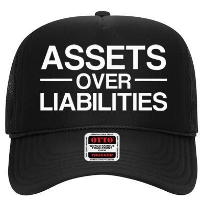 Assets Over Liabilities Accountant High Crown Mesh Back Trucker Hat