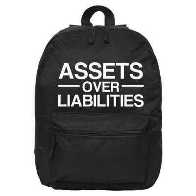 Assets Over Liabilities Accountant 16 in Basic Backpack