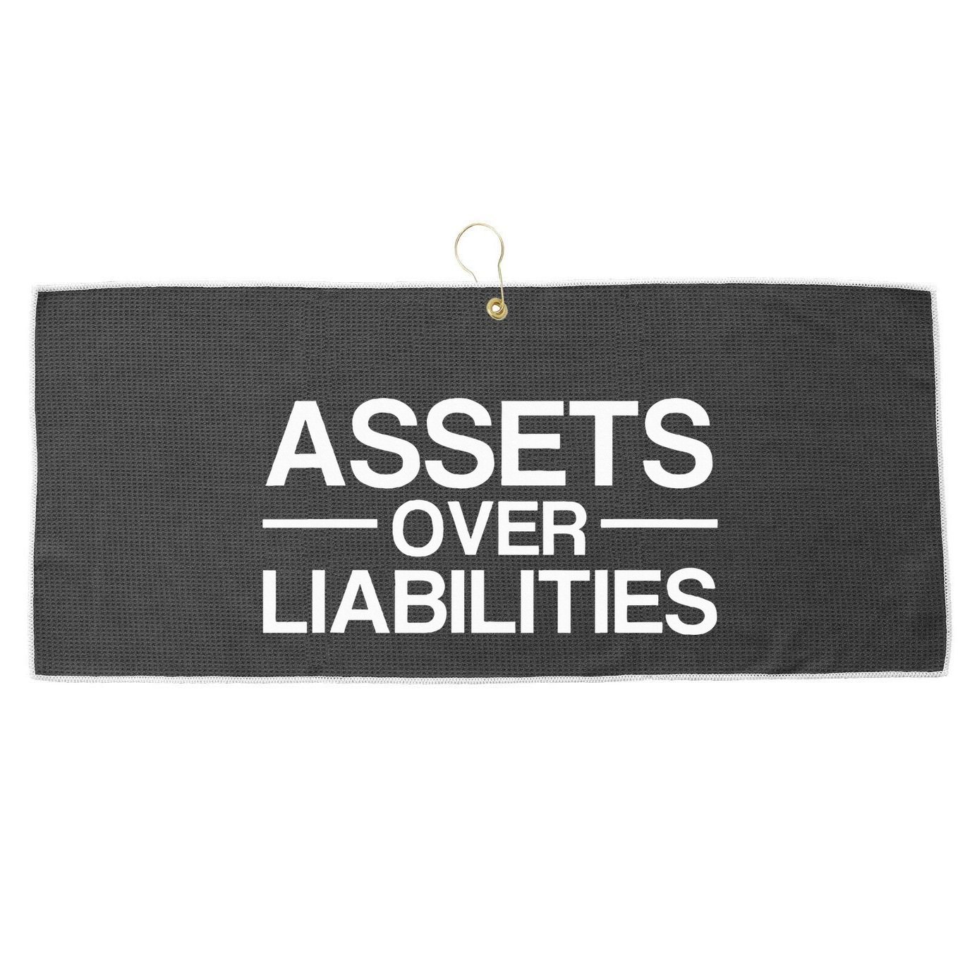 Assets Over Liabilities Accountant Large Microfiber Waffle Golf Towel