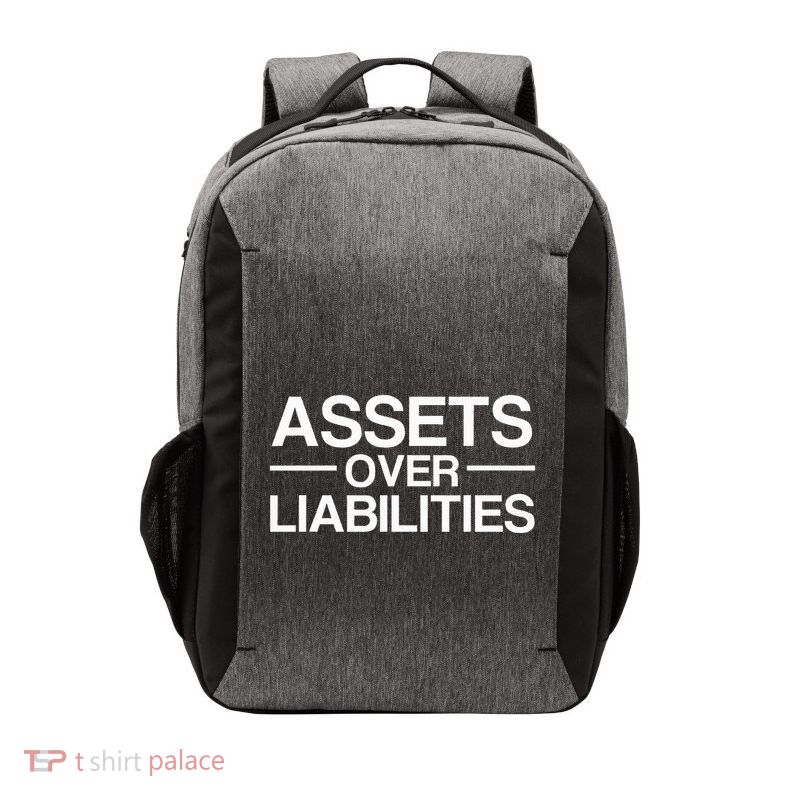 Assets Over Liabilities Accountant Vector Backpack