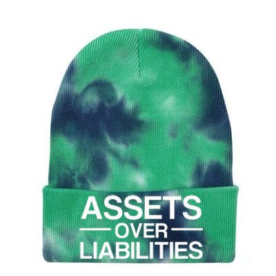 Assets Over Liabilities Accountant Tie Dye 12in Knit Beanie