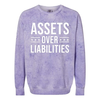 Assets Over Liabilities Colorblast Crewneck Sweatshirt