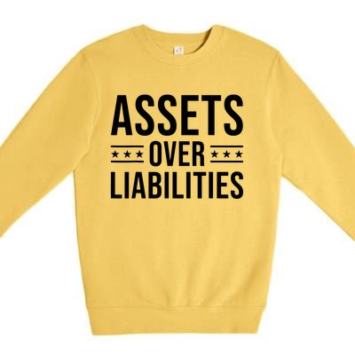 Assets Over Liabilities Premium Crewneck Sweatshirt