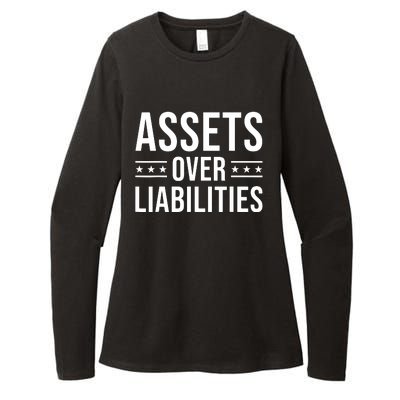 Assets Over Liabilities Womens CVC Long Sleeve Shirt