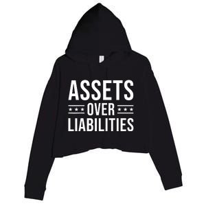 Assets Over Liabilities Crop Fleece Hoodie