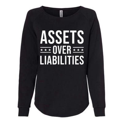 Assets Over Liabilities Womens California Wash Sweatshirt