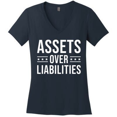 Assets Over Liabilities Women's V-Neck T-Shirt