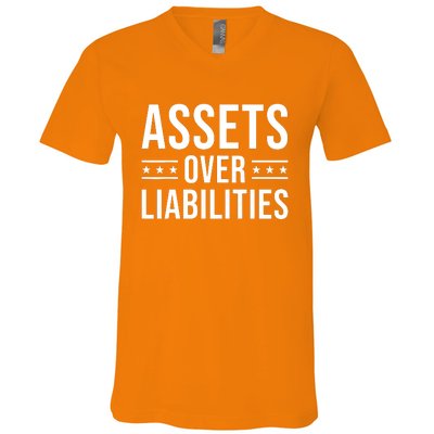 Assets Over Liabilities V-Neck T-Shirt