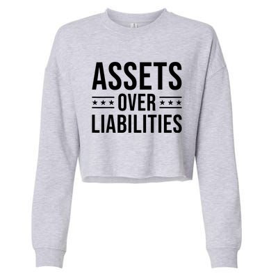 Assets Over Liabilities Cropped Pullover Crew