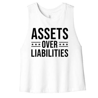 Assets Over Liabilities Women's Racerback Cropped Tank