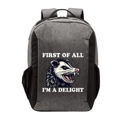 Angry Opossum Lover First Of All IM A Delight Vector Backpack