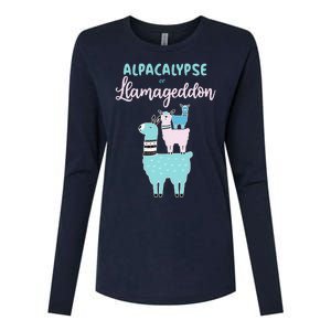 Alpacalypse Or Llamageddon Alpacas and Llamas Take Over Womens Cotton Relaxed Long Sleeve T-Shirt