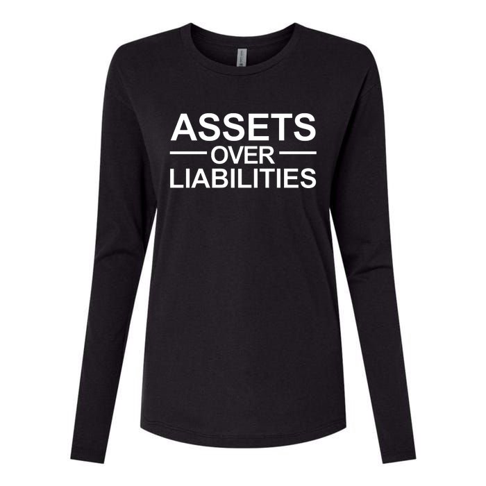 Assets Over Liabilities Accountant Inspirational Success Womens Cotton Relaxed Long Sleeve T-Shirt