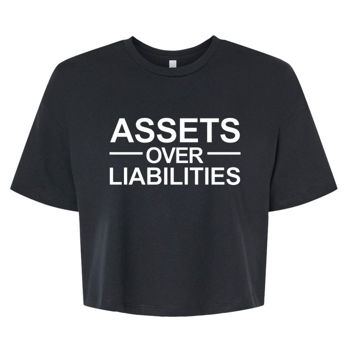 Assets Over Liabilities Accountant Inspirational Success Bella+Canvas Jersey Crop Tee