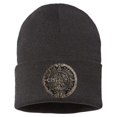 Aztec Or Mayan Calendar Maya Sustainable Knit Beanie