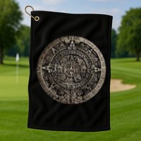 Aztec Or Mayan Calendar Maya Golf Towel