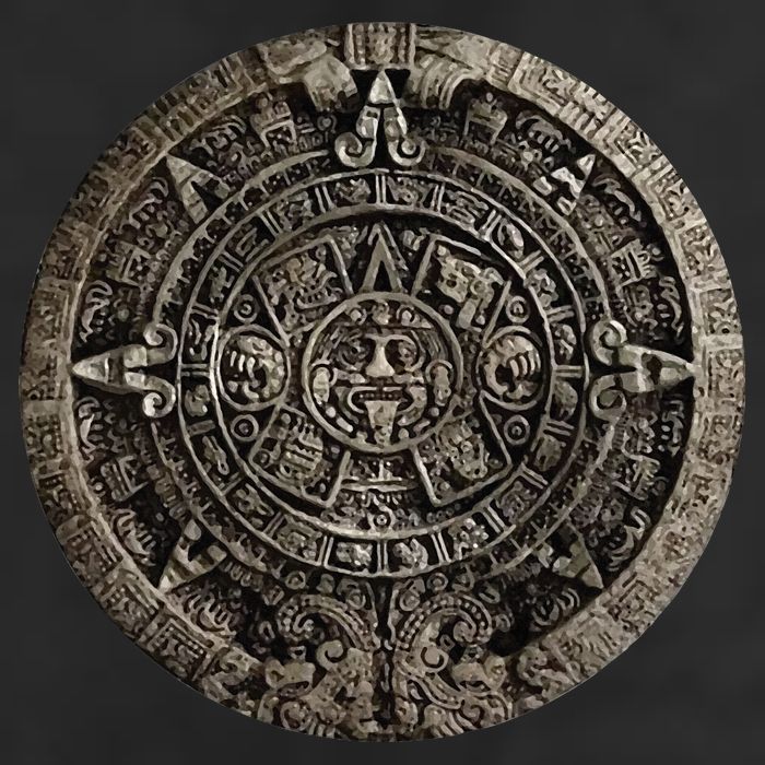 Aztec Or Mayan Calendar Maya Golf Towel