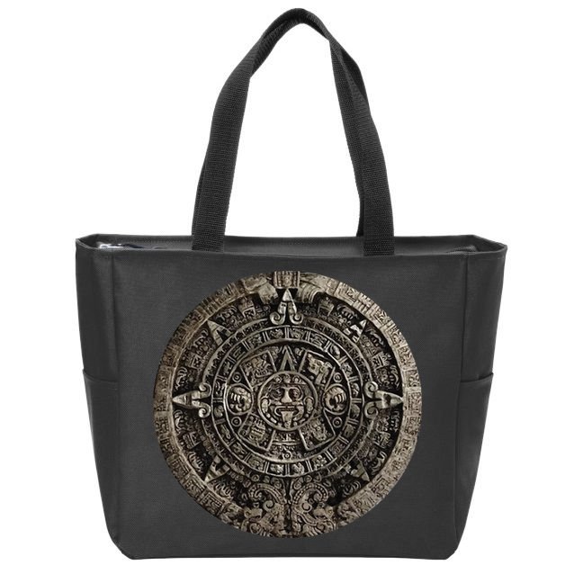 Aztec Or Mayan Calendar Maya Men Women Kids Zip Tote Bag