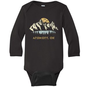 Ardmore Oklahoma Mountain Sunset Sunrise Ok Baby Long Sleeve Bodysuit