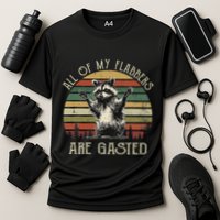 All Of My Flabbers Are Gasted Raccoon Meme Vintage Retro Performance Shirt