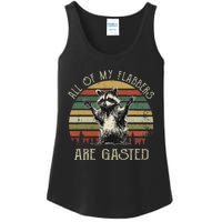 All Of My Flabbers Are Gasted Raccoon Meme Vintage Retro Ladies Essential Tank