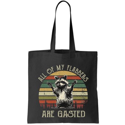 All Of My Flabbers Are Gasted Raccoon Meme Vintage Retro Bag