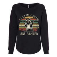 All Of My Flabbers Are Gasted Raccoon Meme Vintage Retro Womens California Wash Sweatshirt