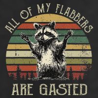 All Of My Flabbers Are Gasted Raccoon Meme Vintage Retro Golf Towel