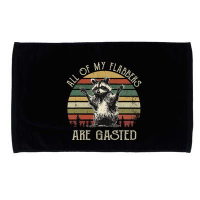 All Of My Flabbers Are Gasted Raccoon Meme Vintage Retro Microfiber Hand Towel