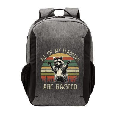 All Of My Flabbers Are Gasted Raccoon Meme Vintage Retro Vector Backpack