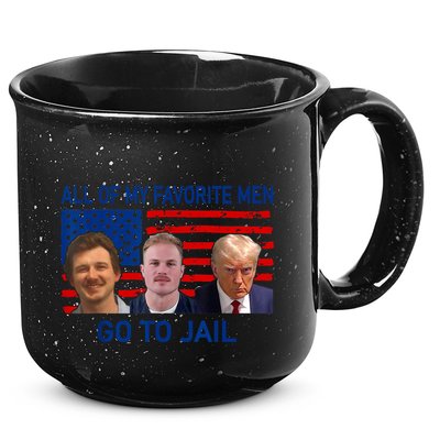 All Of My Favorite Go To Jail Funny Quote 15oz Campfire Ceramic Mug