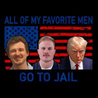 All Of My Favorite Go To Jail Funny Quote Drawstring Bag