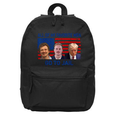 All Of My Favorite Go To Jail Funny Quote 16 in Basic Backpack