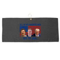 All Of My Favorite Go To Jail Funny Quote Large Microfiber Waffle Golf Towel