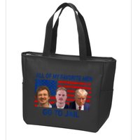 All Of My Favorite Go To Jail Funny Quote Zip Tote Bag
