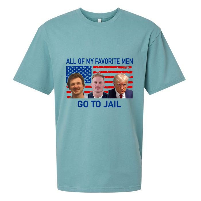 All Of My Favorite Go To Jail Funny Quote Sueded Cloud Jersey T-Shirt