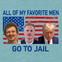 All Of My Favorite Go To Jail Funny Quote Sueded Cloud Jersey T-Shirt