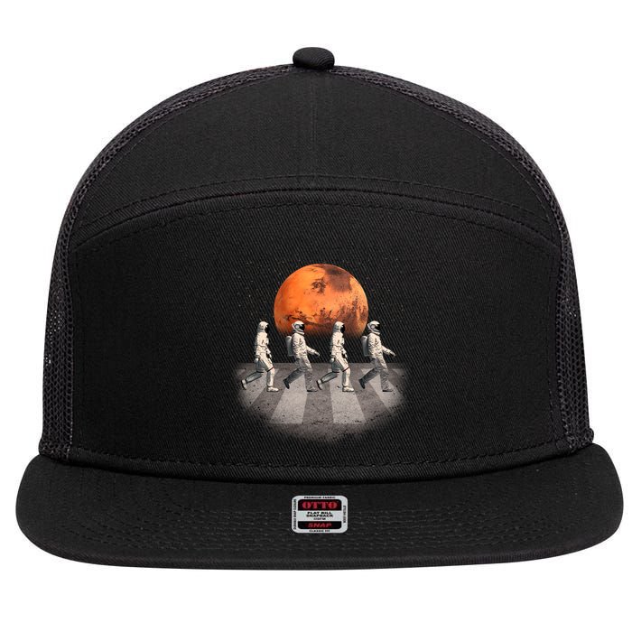 Astronauts Occupy Mars Crosswalk 7 Panel Mesh Trucker Snapback Hat