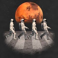 Astronauts Occupy Mars Crosswalk 7 Panel Mesh Trucker Snapback Hat