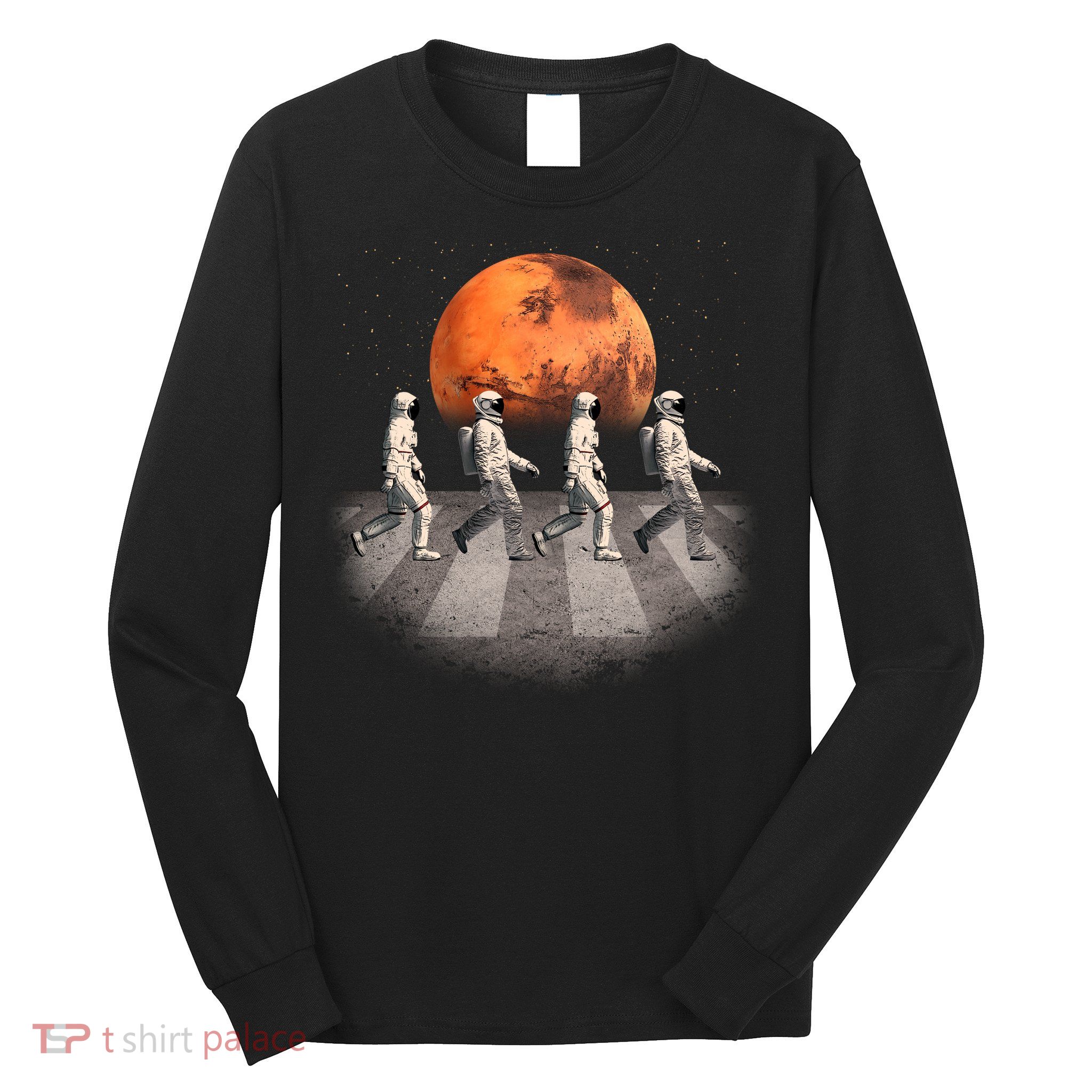 Astronauts Occupy Mars Crosswalk Long Sleeve Shirt